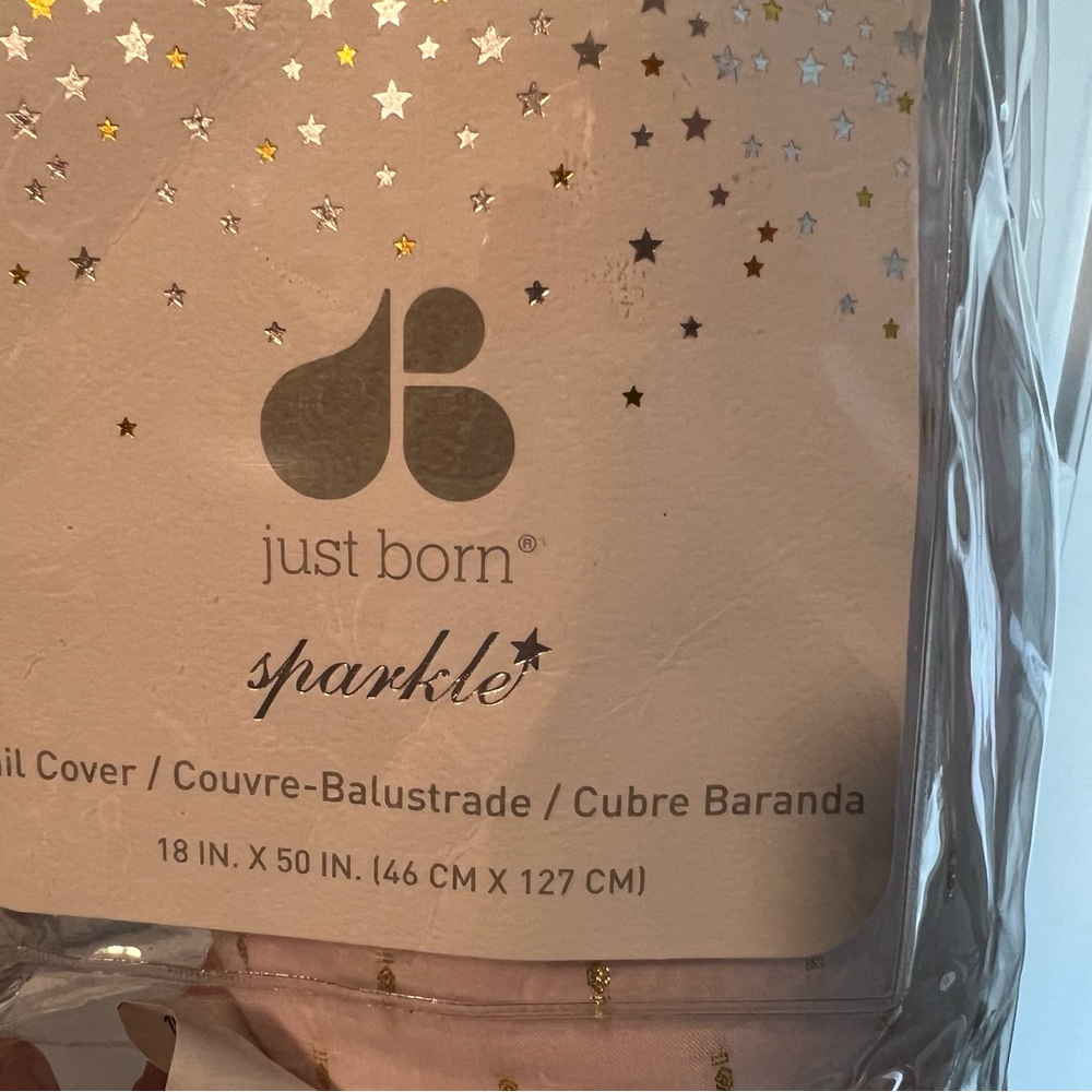 Just Born Sparkle Rail Cover for crib